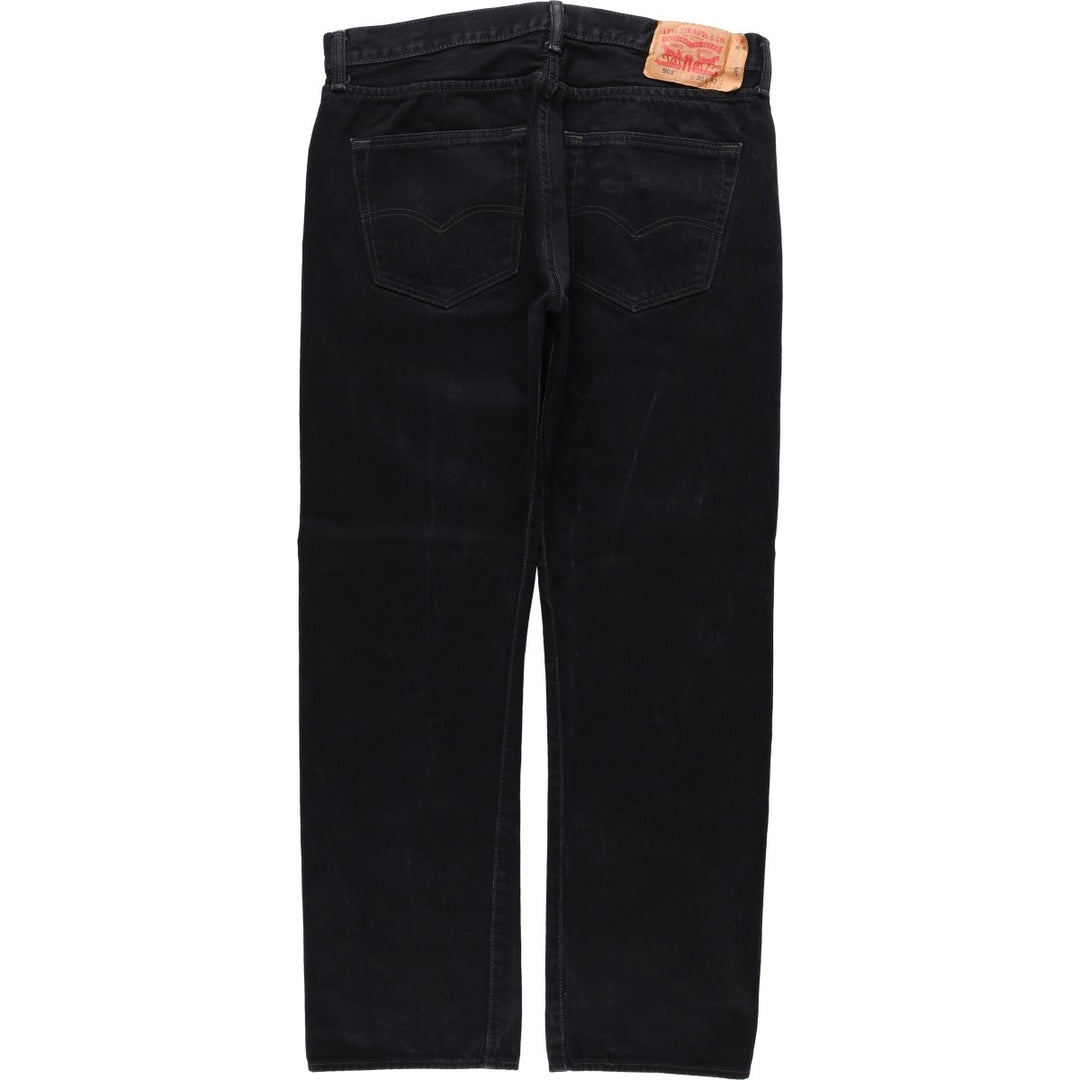 Levi's 501 Black Denim Straight Denim Pants for Men, W35 cotton black type Vintage Second Hand
