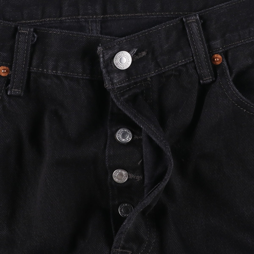 Levi's 501 Black Denim Straight Denim Pants for Men, W35 cotton black type Vintage Second Hand