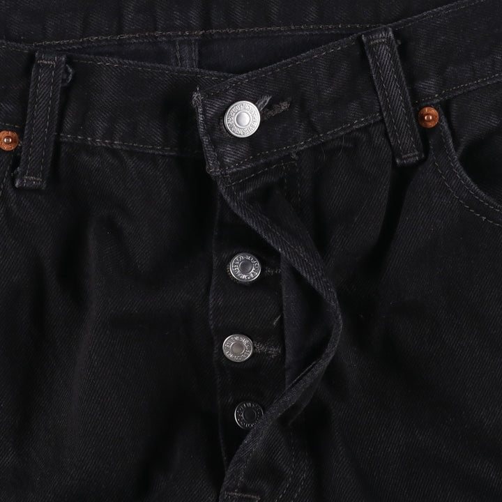 Levi's 501 Black Denim Straight Denim Pants for Men, W35 cotton black type Vintage Second Hand