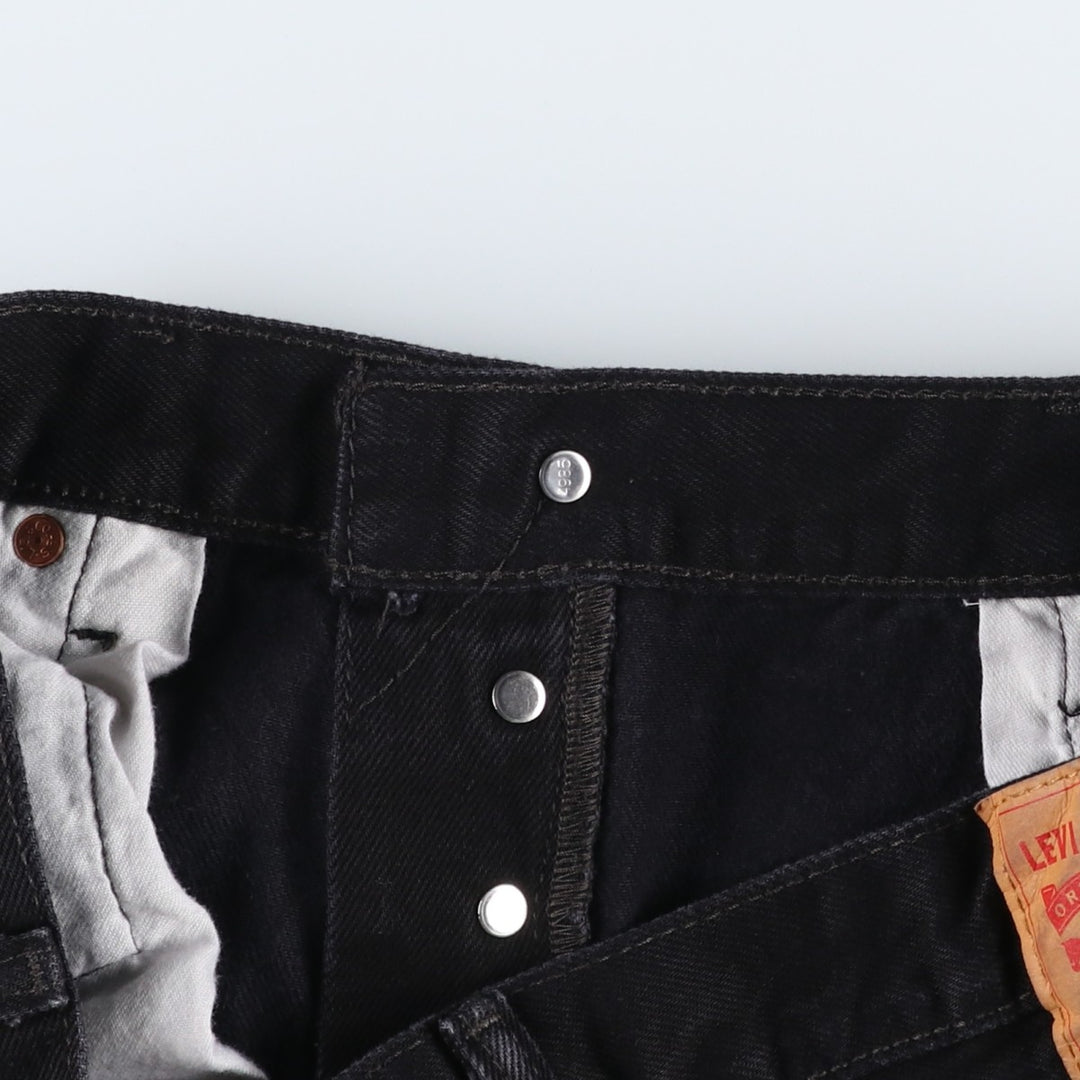 Levi's 501 Black Denim Straight Denim Pants for Men, W35 cotton black type Vintage Second Hand