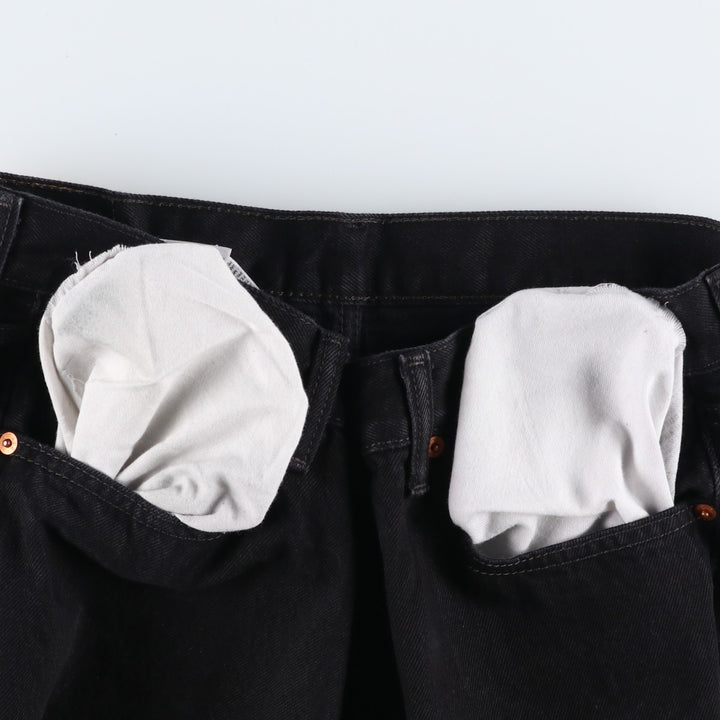 Levi's 501 Black Denim Straight Denim Pants for Men, W35 cotton black type Vintage Second Hand