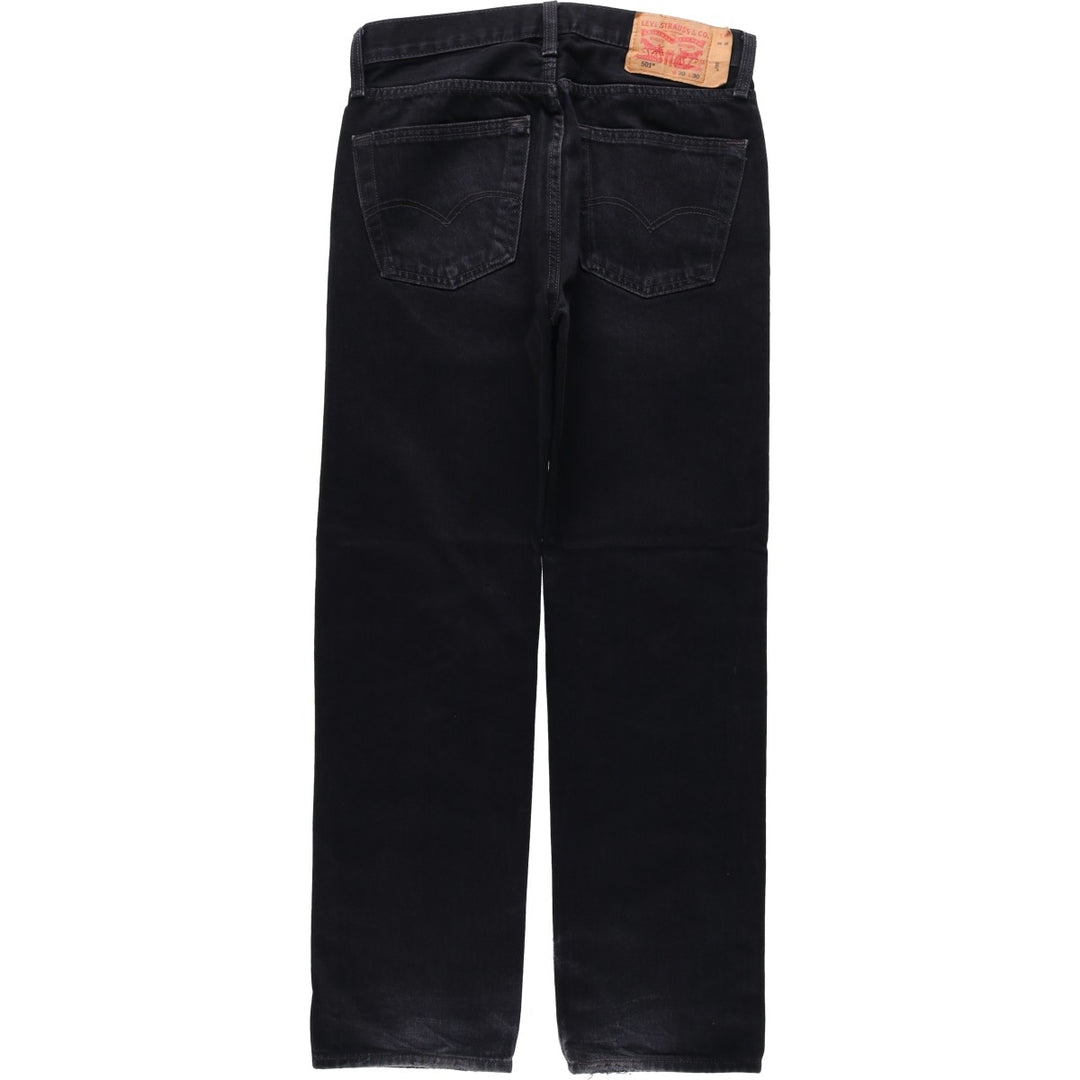 Levi's 501 Black Denim Straight Denim Pants for Men, W30 equivalent cotton black type Vintage Second Hand