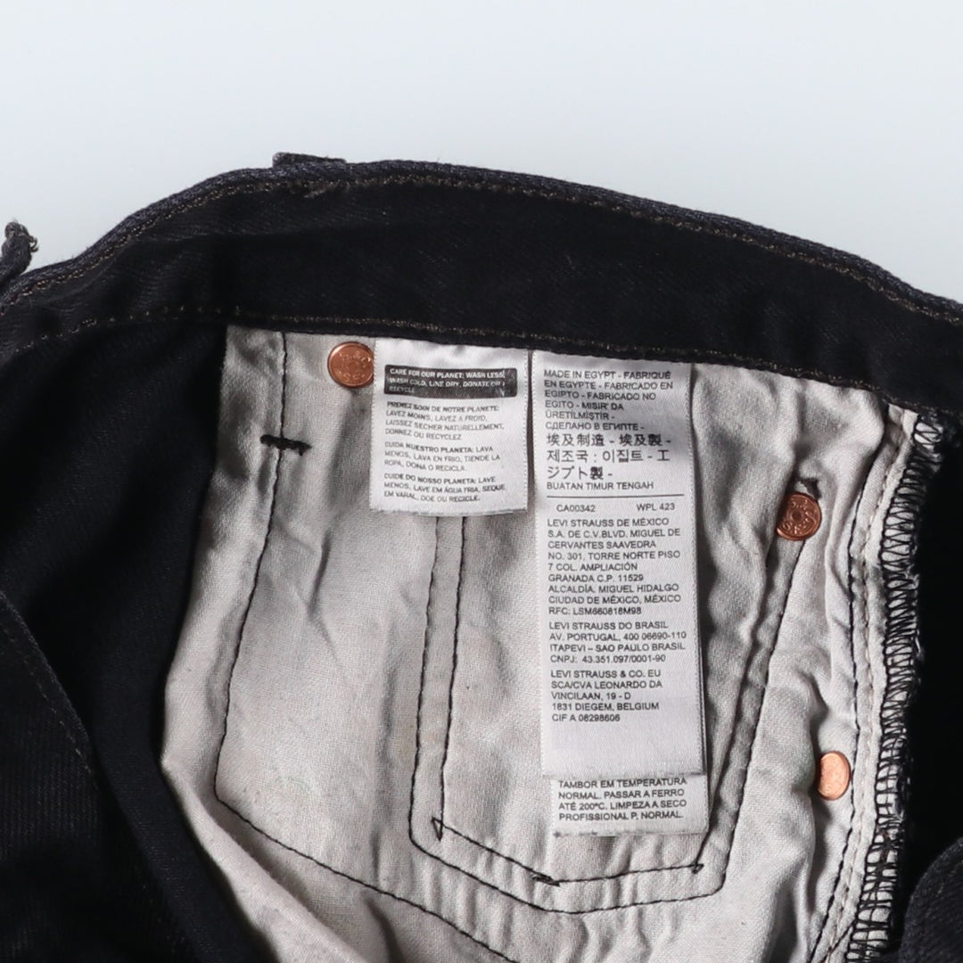Levi's 501 Black Denim Straight Denim Pants for Men, W30 equivalent cotton black type Vintage Second Hand