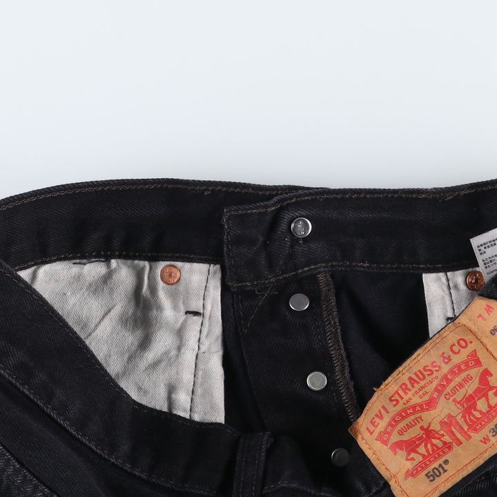 Levi's 501 Black Denim Straight Denim Pants for Men, W30 equivalent cotton black type Vintage Second Hand