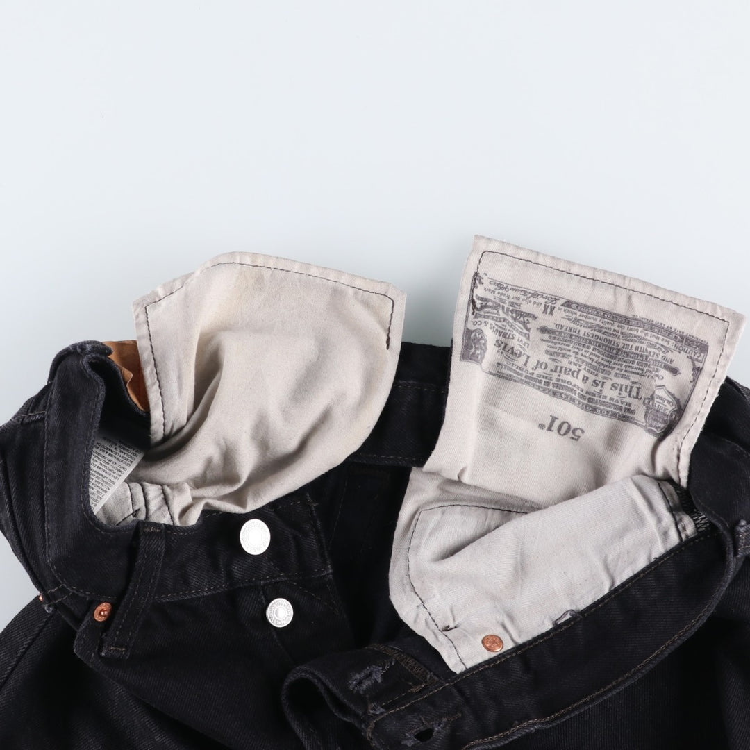Levi's 501 Black Denim Straight Denim Pants for Men, W30 equivalent cotton black type Vintage Second Hand