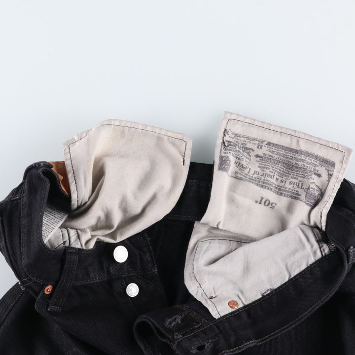 Levi's 501 Black Denim Straight Denim Pants for Men, W30 equivalent cotton black type Vintage Second Hand