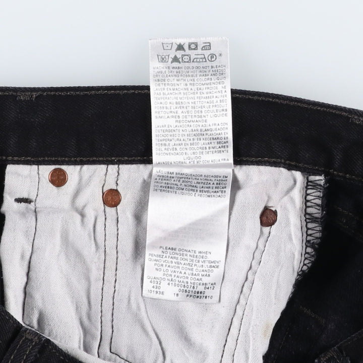 Levi's 501 Black Denim Straight Denim Pants for Men, W34 equivalent cotton black type Vintage Second Hand