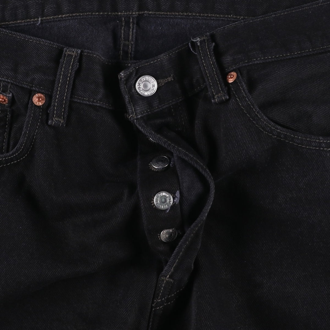 Levi's 501 Black Denim Straight Denim Pants for Men, W34 equivalent cotton black type Vintage Second Hand