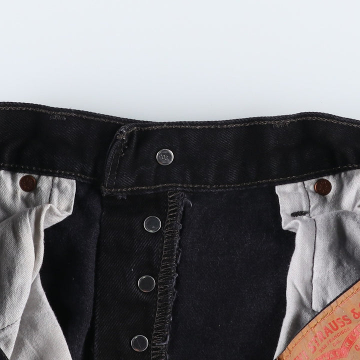Levi's 501 Black Denim Straight Denim Pants for Men, W34 equivalent cotton black type Vintage Second Hand