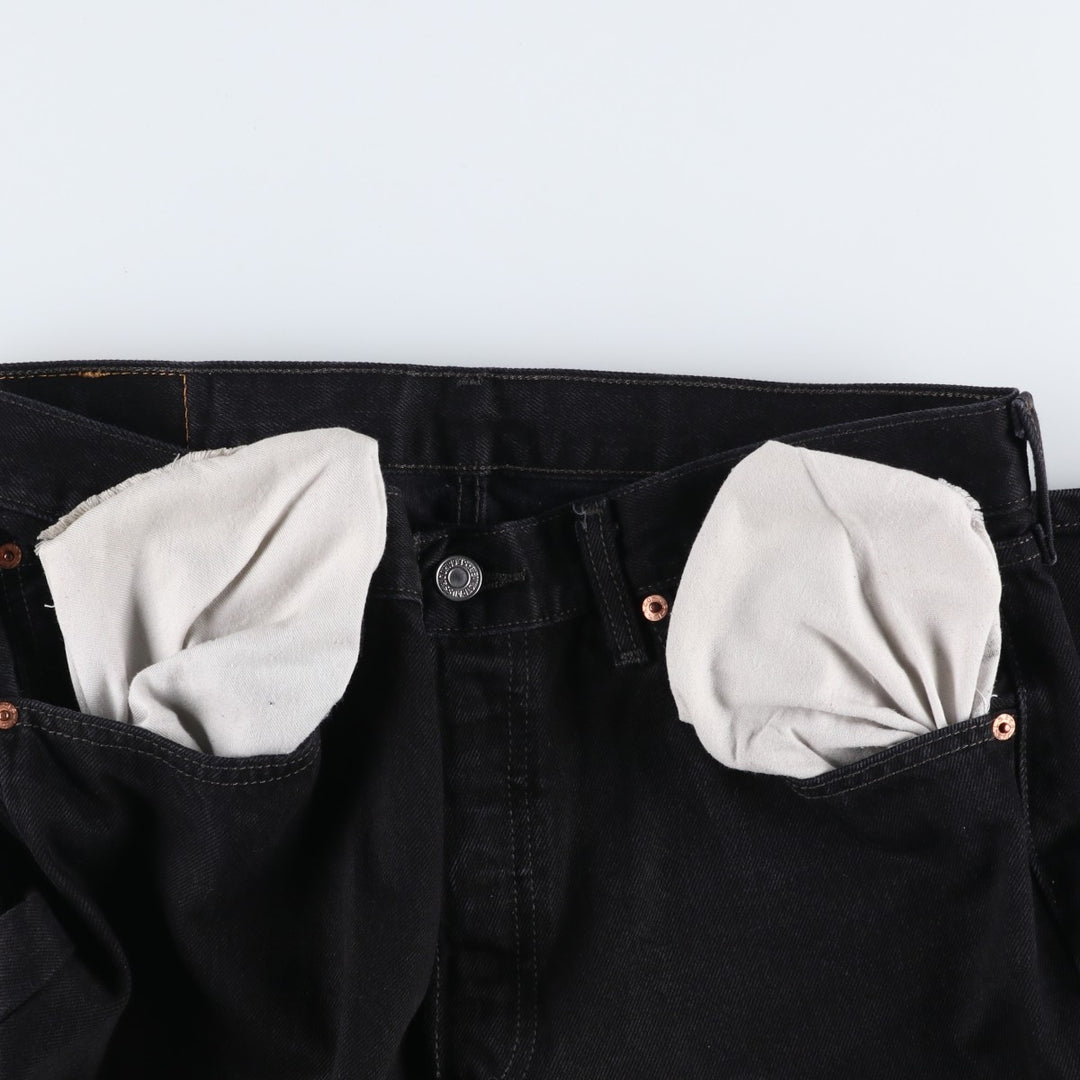 Levi's 501 Black Denim Straight Denim Pants for Men, W34 equivalent cotton black type Vintage Second Hand