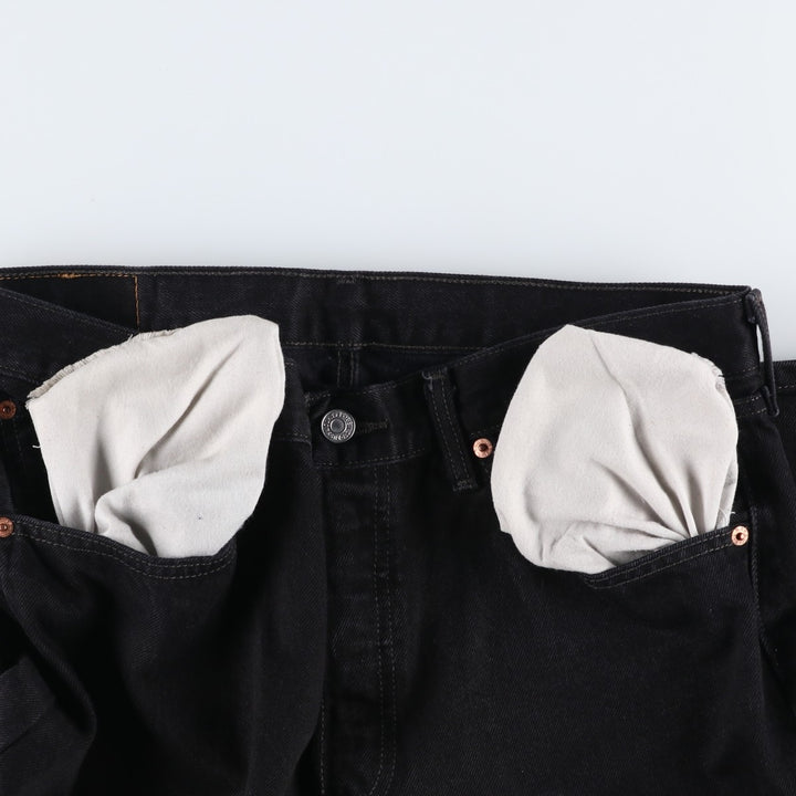 Levi's 501 Black Denim Straight Denim Pants for Men, W34 equivalent cotton black type Vintage Second Hand