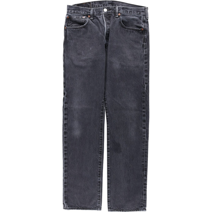 Levi's 501 Black Denim Straight Denim Pants for Men, W32 equivalent cotton black type Vintage Second Hand