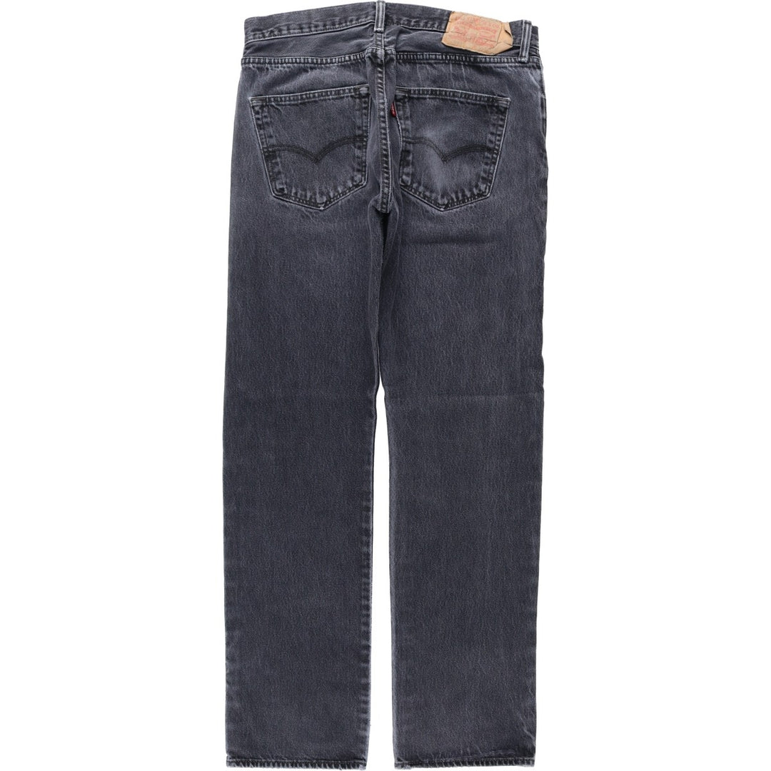 Levi's 501 Black Denim Straight Denim Pants for Men, W32 equivalent cotton black type Vintage Second Hand