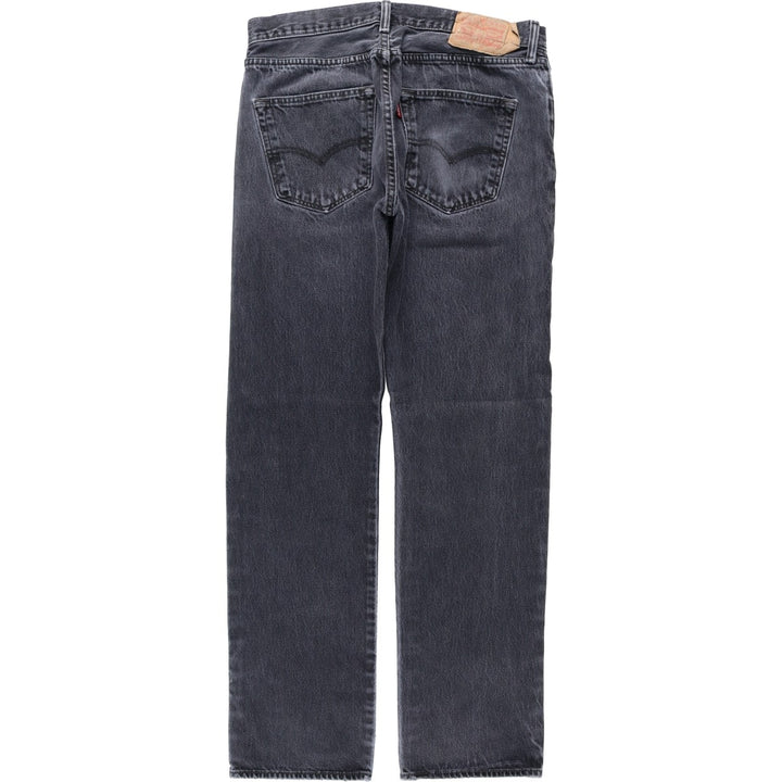Levi's 501 Black Denim Straight Denim Pants for Men, W32 equivalent cotton black type Vintage Second Hand