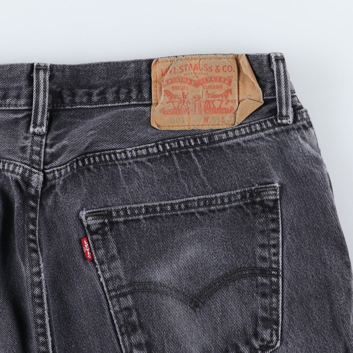 Levi's 501 Black Denim Straight Denim Pants for Men, W32 equivalent cotton black type Vintage Second Hand