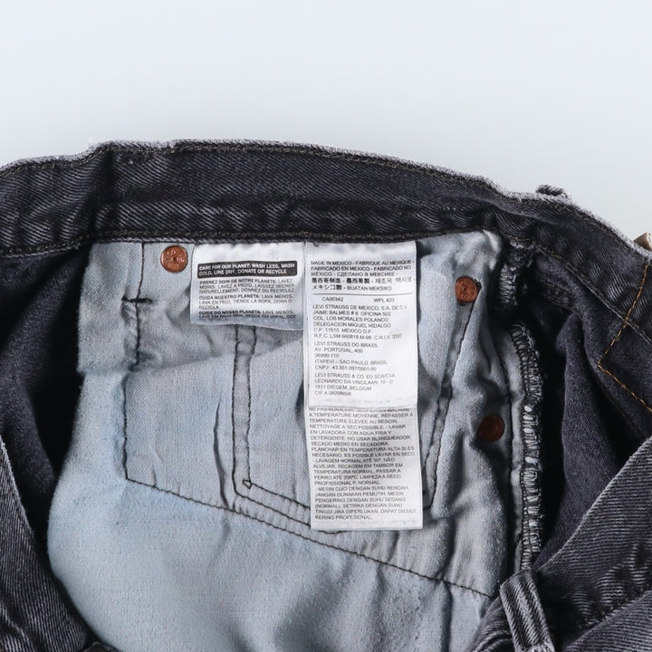 Levi's 501 Black Denim Straight Denim Pants for Men, W32 equivalent cotton black type Vintage Second Hand