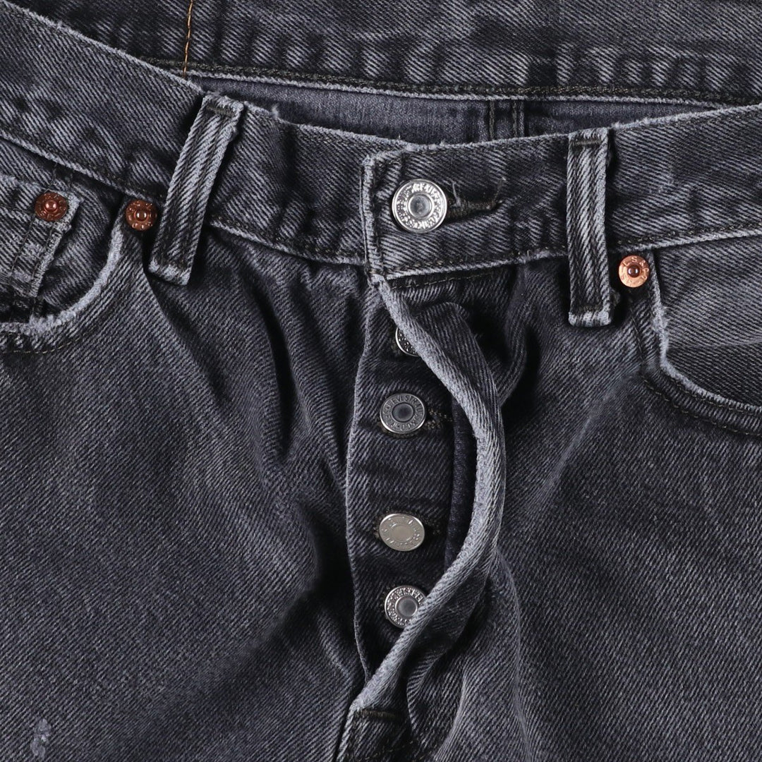 Levi's 501 Black Denim Straight Denim Pants for Men, W32 equivalent cotton black type Vintage Second Hand