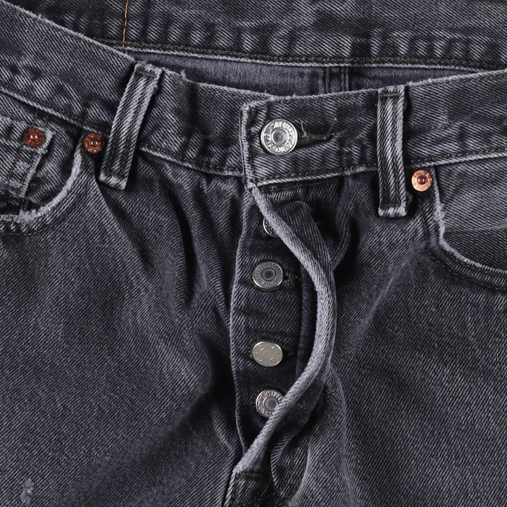 Levi's 501 Black Denim Straight Denim Pants for Men, W32 equivalent cotton black type Vintage Second Hand