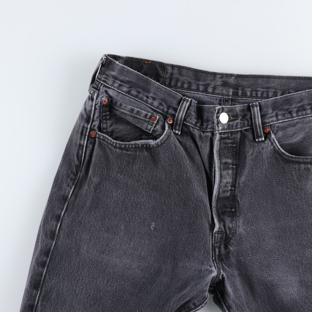 Levi's 501 Black Denim Straight Denim Pants for Men, W32 equivalent cotton black type Vintage Second Hand