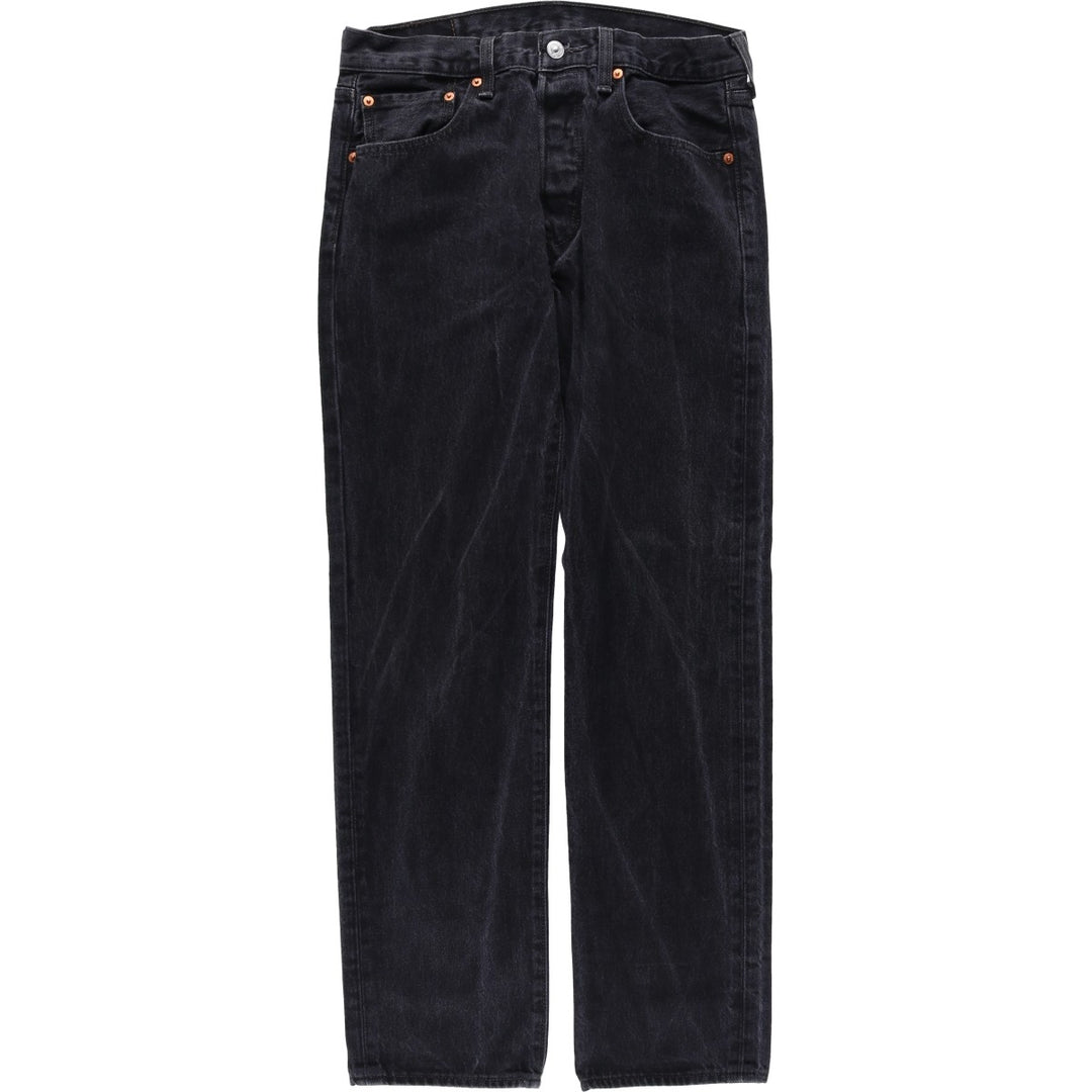 Levi's 501 Black Denim Straight Denim Pants for Men, W32 equivalent cotton black type Vintage Second Hand