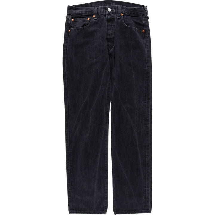 Levi's 501 Black Denim Straight Denim Pants for Men, W32 equivalent cotton black type Vintage Second Hand
