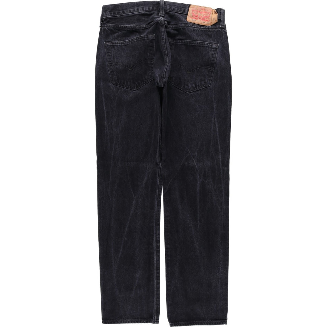 Levi's 501 Black Denim Straight Denim Pants for Men, W32 equivalent cotton black type Vintage Second Hand