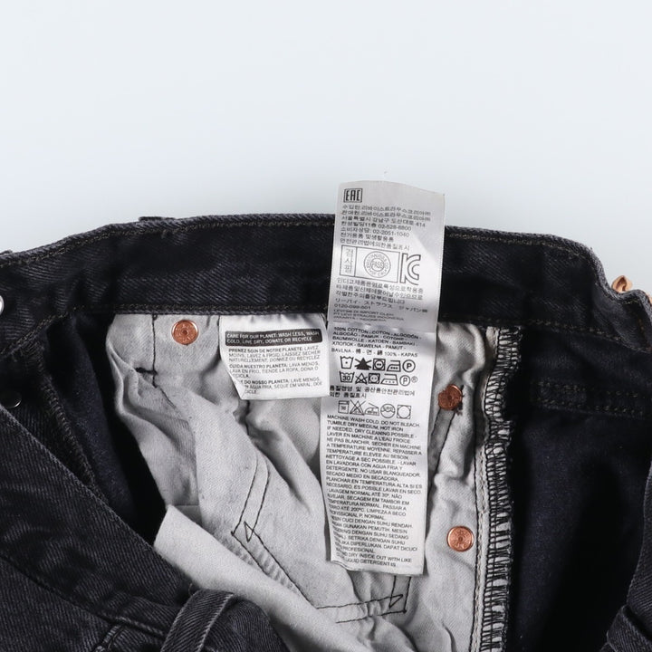 Levi's 501 Black Denim Straight Denim Pants for Men, W32 equivalent cotton black type Vintage Second Hand