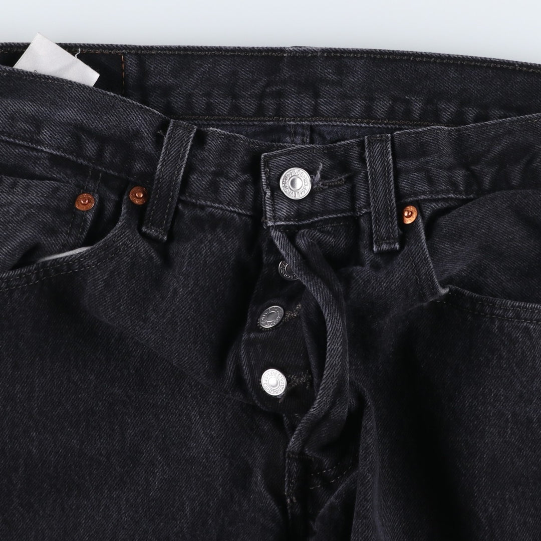 Levi's 501 Black Denim Straight Denim Pants for Men, W32 equivalent cotton black type Vintage Second Hand