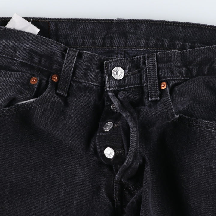Levi's 501 Black Denim Straight Denim Pants for Men, W32 equivalent cotton black type Vintage Second Hand