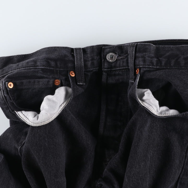 Levi's 501 Black Denim Straight Denim Pants for Men, W32 equivalent cotton black type Vintage Second Hand