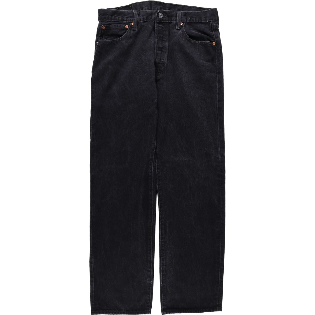 Levi's 501 Black Denim Straight Denim Pants for Men, W34 equivalent cotton black type Vintage Second Hand