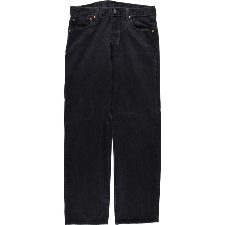 Levi's 501 Black Denim Straight Denim Pants for Men, W34 equivalent cotton black type Vintage Second Hand