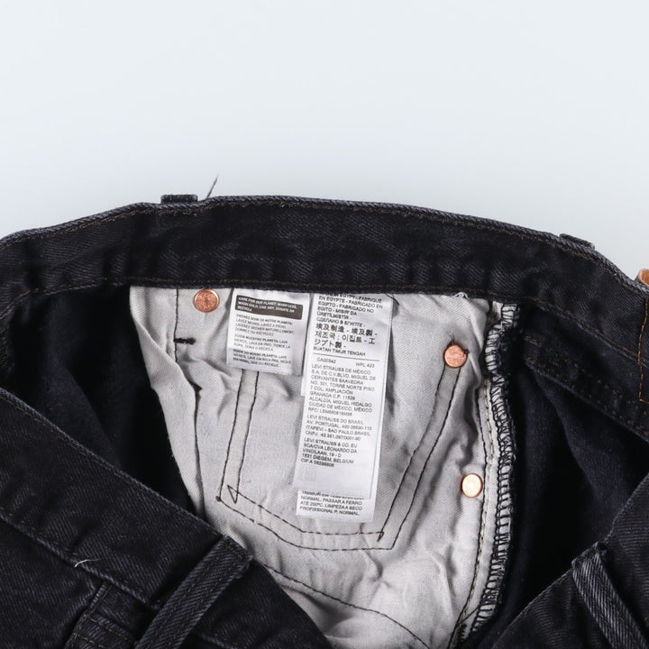 Levi's 501 Black Denim Straight Denim Pants for Men, W34 equivalent cotton black type Vintage Second Hand