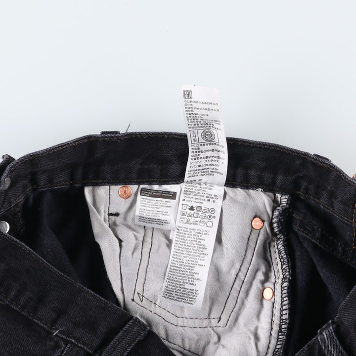 Levi's 501 Black Denim Straight Denim Pants for Men, W34 equivalent cotton black type Vintage Second Hand