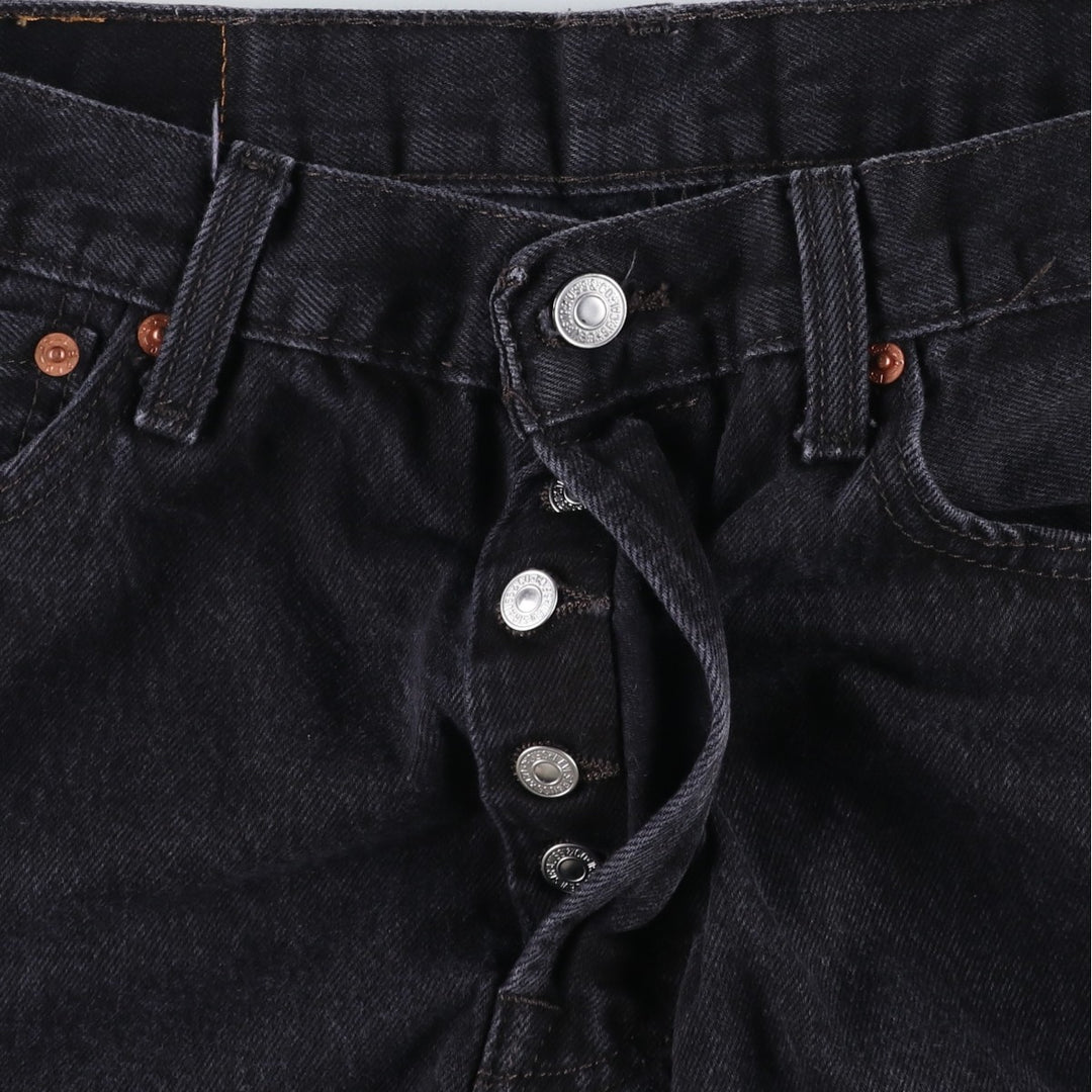 Levi's 501 Black Denim Straight Denim Pants for Men, W34 equivalent cotton black type Vintage Second Hand