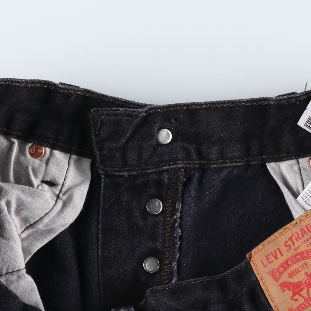 Levi's 501 Black Denim Straight Denim Pants for Men, W34 equivalent cotton black type Vintage Second Hand