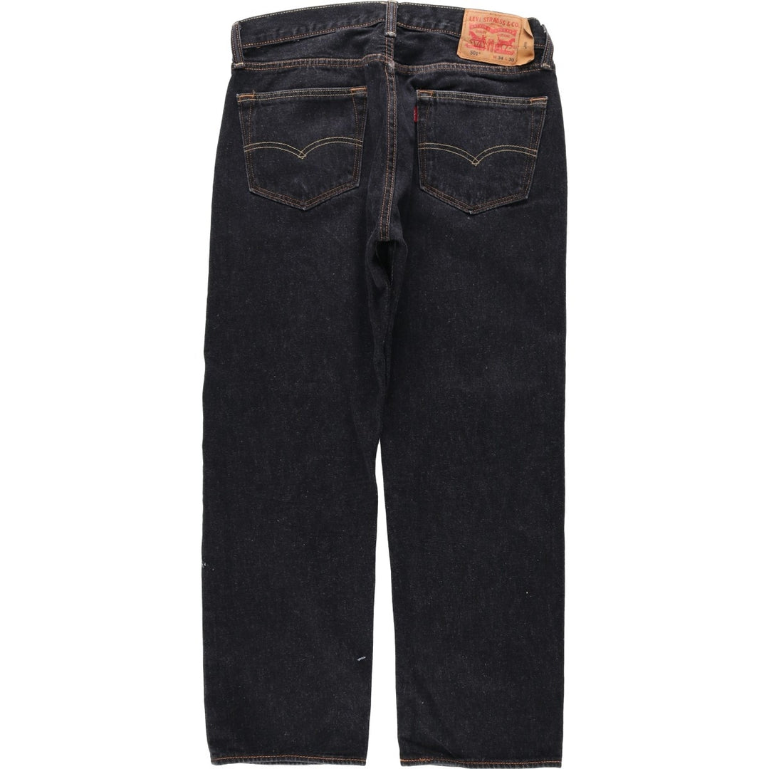 Levi's 501 straight denim pants for men, size W32 cotton black type Vintage Second Hand
