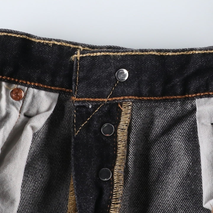 Levi's 501 straight denim pants for men, size W32 cotton black type Vintage Second Hand