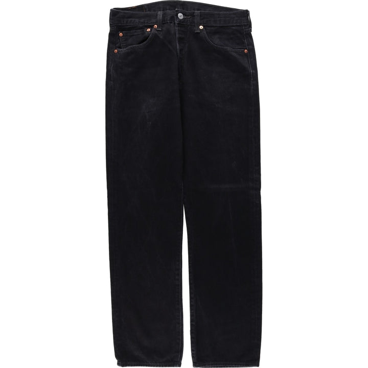 Levi's 501 Black Denim Straight Denim Pants for Men, W33 equivalent cotton black type Vintage Second Hand