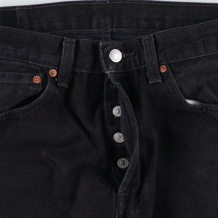 Levi's 501 Black Denim Straight Denim Pants for Men, W33 equivalent cotton black type Vintage Second Hand
