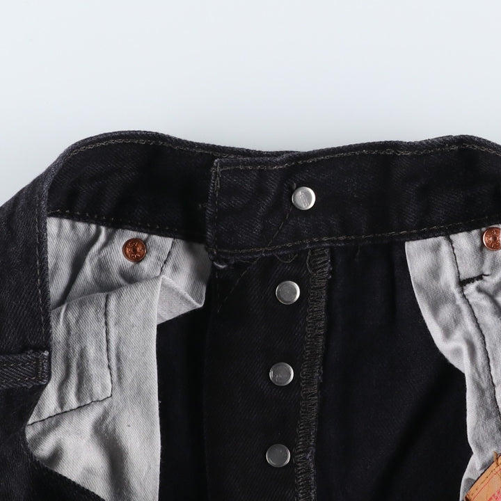 Levi's 501 Black Denim Straight Denim Pants for Men, W33 equivalent cotton black type Vintage Second Hand