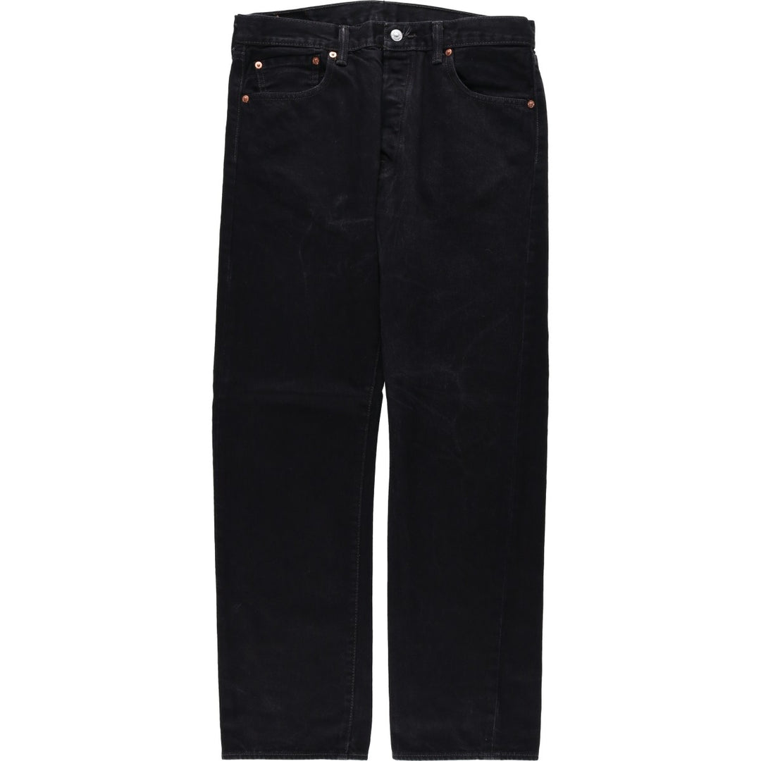 Levi's 501 Black Denim Straight Denim Pants for Men, W34 equivalent cotton black type Vintage Second Hand