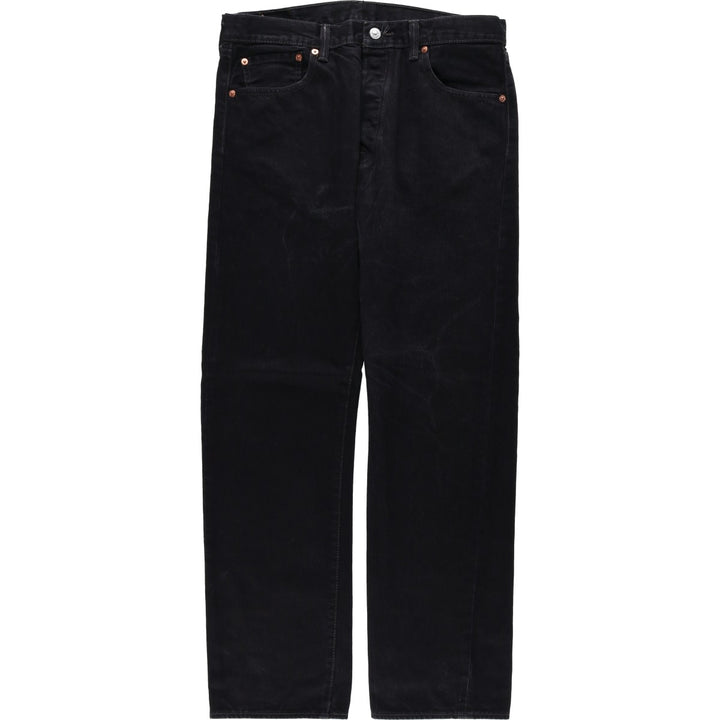 Levi's 501 Black Denim Straight Denim Pants for Men, W34 equivalent cotton black type Vintage Second Hand