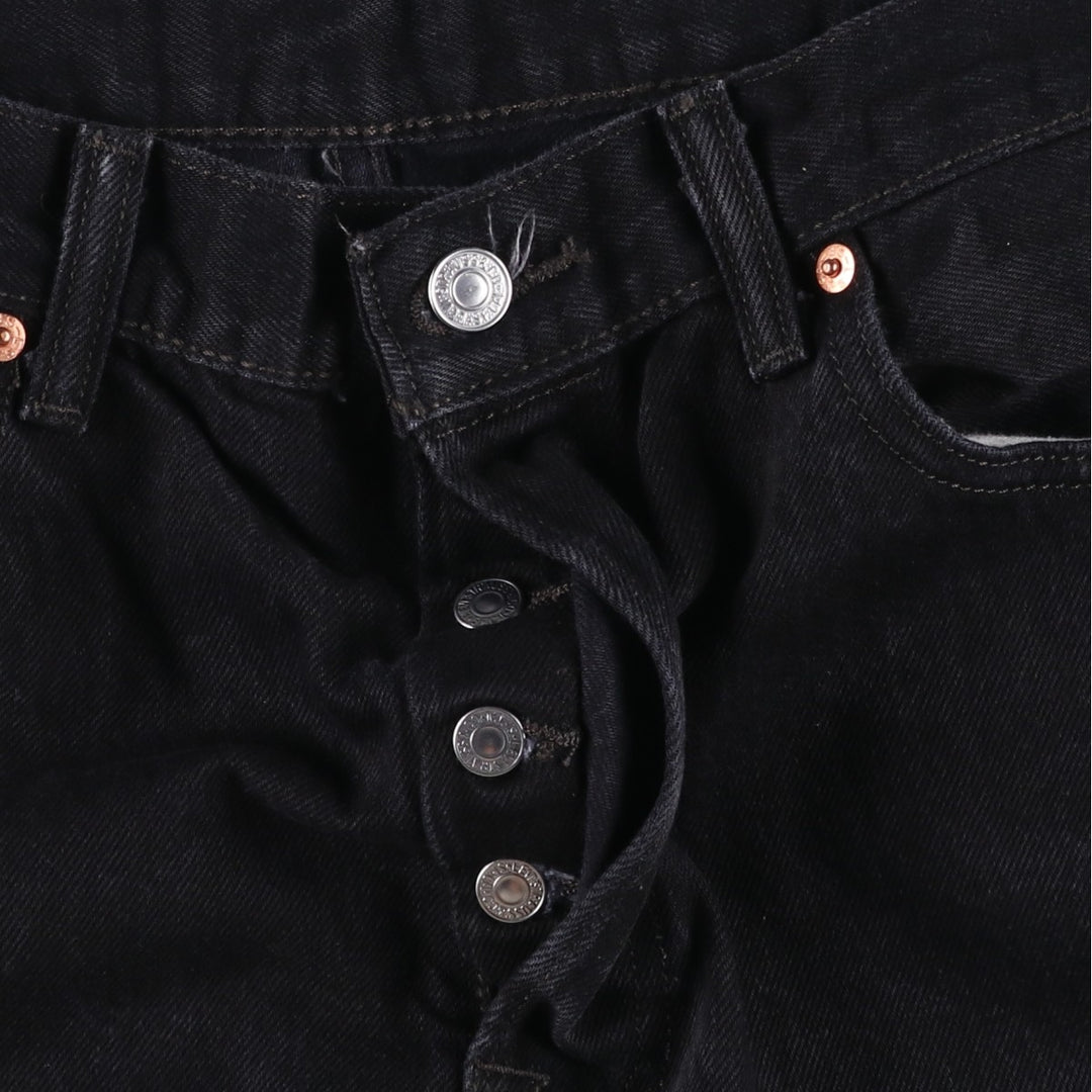Levi's 501 Black Denim Straight Denim Pants for Men, W34 equivalent cotton black type Vintage Second Hand