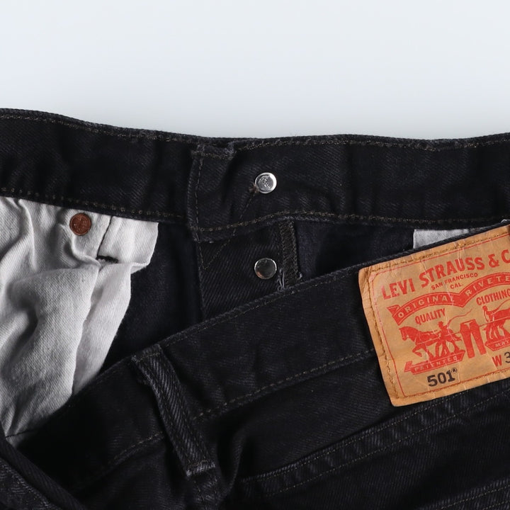 Levi's 501 Black Denim Straight Denim Pants for Men, W34 equivalent cotton black type Vintage Second Hand