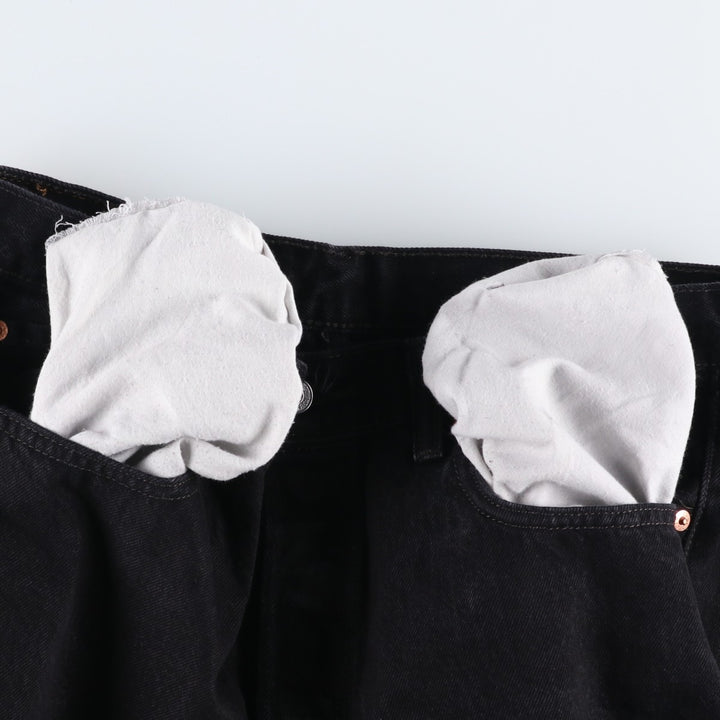 Levi's 501 Black Denim Straight Denim Pants for Men, W34 equivalent cotton black type Vintage Second Hand
