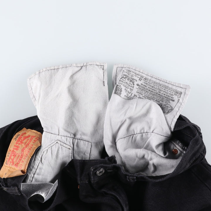 Levi's 501 Black Denim Straight Denim Pants for Men, W34 equivalent cotton black type Vintage Second Hand
