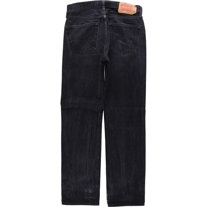 Levi's 501 Black Denim Straight Denim Pants Men's W31 equivalent cotton black type Vintage Second Hand