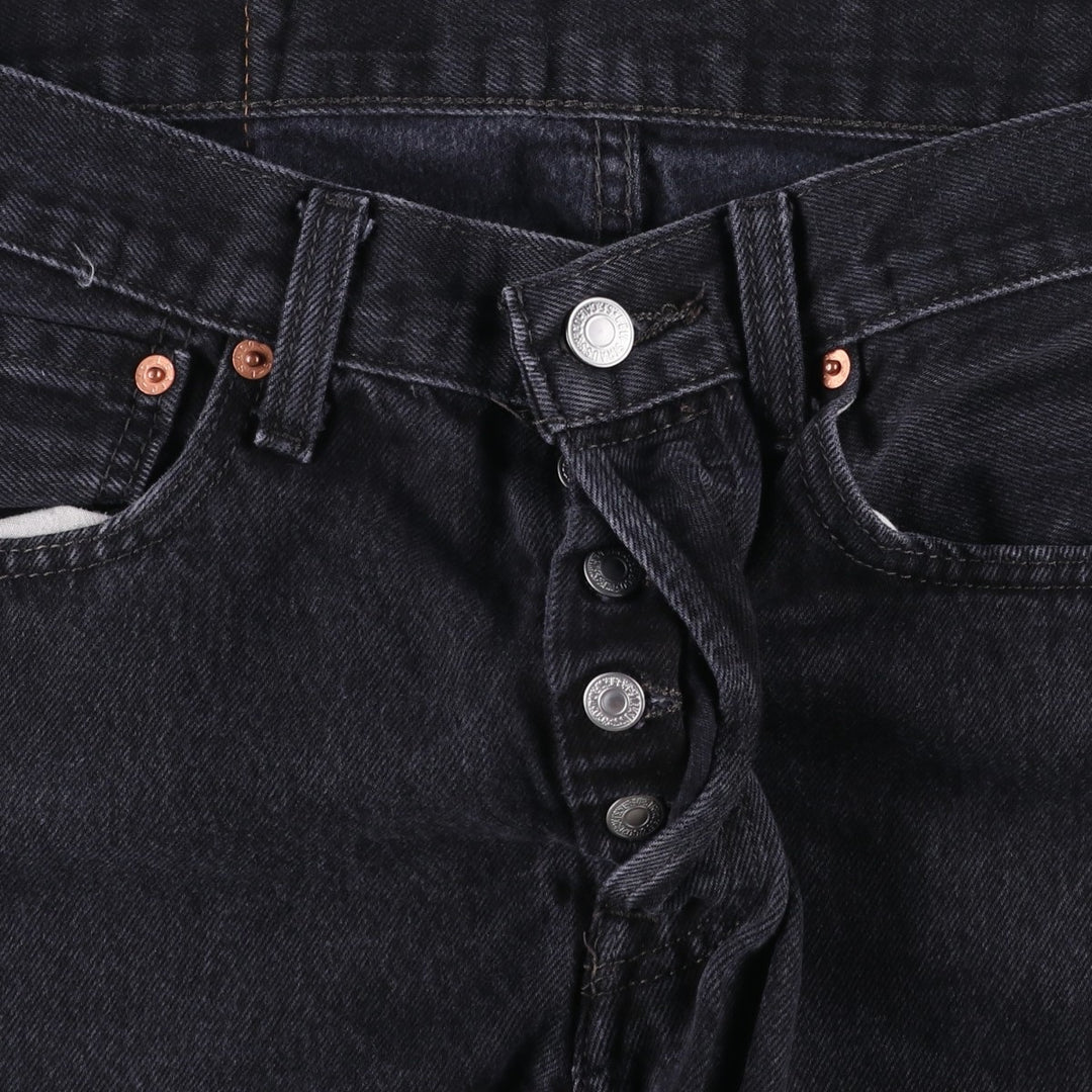 Levi's 501 Black Denim Straight Denim Pants Men's W31 equivalent cotton black type Vintage Second Hand