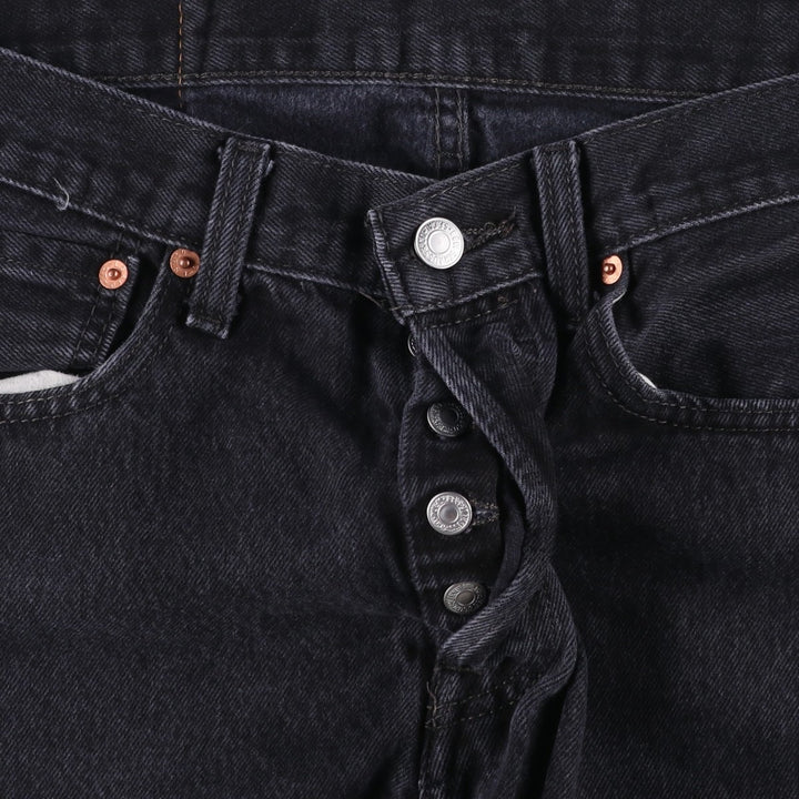Levi's 501 Black Denim Straight Denim Pants Men's W31 equivalent cotton black type Vintage Second Hand